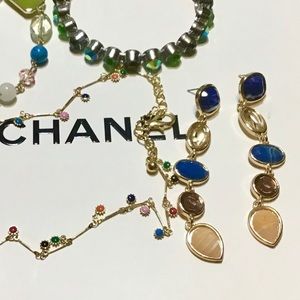 Vintage Gemstone summer drop earrings